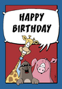 Cartoon: Happy Birthday 1 (small) by luftzone tagged birthday,geburtstag,karte,glückwunschkarte,tiere,giraffe,maulwurf,schwein,sau,schweinchen,mole,pig,hog,glückwunsch