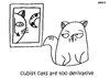 Cartoon: One Cats Thoughts (small) by DebsLeigh tagged one,cat,thoughts,kitty,feline,cubist,art