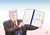 Cartoon: Durchgefallen (small) by Ago tagged usa,washington,präsident,donald,trump,oberster,gerichtshof,supreme,court,urteil,entscheidung,executive,order,dekrete,zollpolitik,unrecht,missachtung,kongress,zustimmung,wegfall,einnahmen,druckmittel,verbündete,zollkrieg,imperialismus,populist,autokrat,durchgefallen,note,sechs,fehler,korrekturen,rotstift,wirtschaft,politik,caricature,karikatur,cartoon,pressezeichnung,illustration,ago,agostino,natale