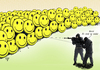 Cartoon: Mächtig lachen (small) by Ago tagged smiley smilies lachen pressefreiheit freiheit freie meinungsaeusserung satire ironie karikaturen mohammed zeitschrift hebdo charlie radikale tote tod verletzte morde terror islamismus islamismuskritik dschihad terroranschlag frankreich paris cartoon illus