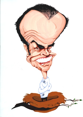 Cartoon: Jack Nicholson (medium) by Andyp57 tagged caricature,gouache