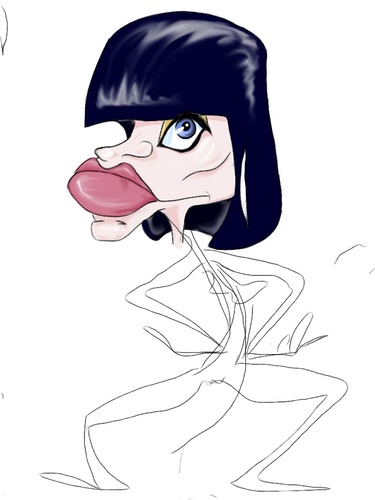 Cartoon: Jessie J (medium) by Andyp57 tagged caricature,ipad,sketch,club