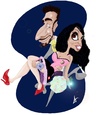Cartoon: Giammarco and Angela F (small) by Andyp57 tagged caricature,painter,wacom