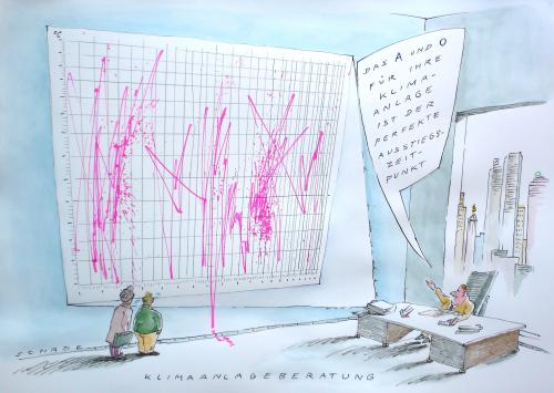 Cartoon: Klimaanlage (medium) by Rainer Schade tagged klimaanlage,air,condition,business,money,share