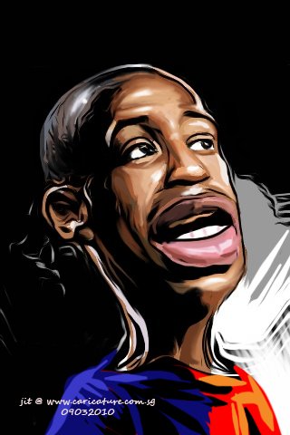 Cartoon: Caricature of Thierry Henry (medium) by jit tagged caricature,of,thierry,henry,drawn,with,iphone