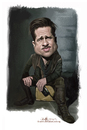 Cartoon: digital caricature of Brad Pitt (small) by jit tagged digital,caricature,of,brad,pitt