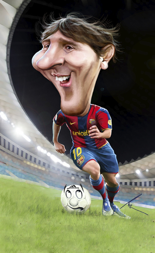 Cartoon: Lionel Messi (medium) by besikdug tagged barcelona,fc,argentine,karikature,georgia,besikdug,messi,lionel