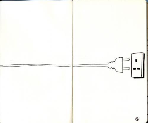 Cartoon: Connection (medium) by freekhand tagged wire,connection,skizzenbuch,steckdose,dose,kontakt,leitung,strom,normierung,verbindung,technik,anschluss,anschließen,geeignet,ungeeignet,passen,harmonie