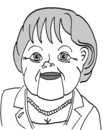 Cartoon: Angela Merkel (small) by Eliasbeth Hauck tagged angela,merkel,karikatur,katzen,oma