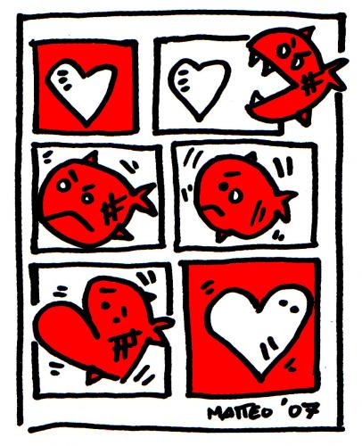 Cartoon: amore (medium) by matteo bertelli tagged illustration,
