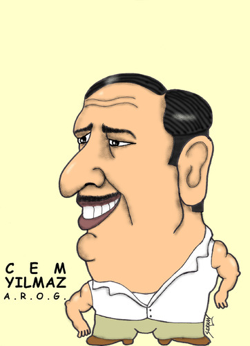 Cartoon: CEM YILMAZ (medium) by serkan surek tagged surekcartoons