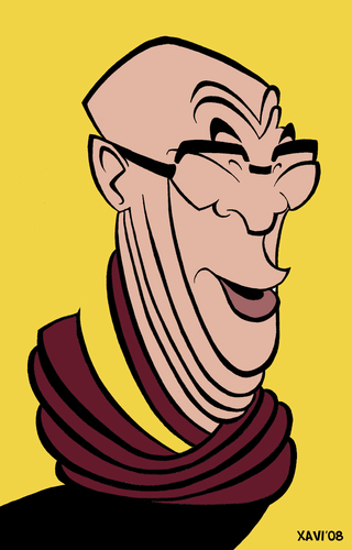 Cartoon: Dalai Lama (medium) by Xavi dibuixant tagged politics,china,tibet,lama,dalai,dalai,lama,tibet,menschenrechte,autorität,kultur,buddhismus,reinkarnation,mönch,religion,karikatur,portrait,mann,gesicht,dalai lama