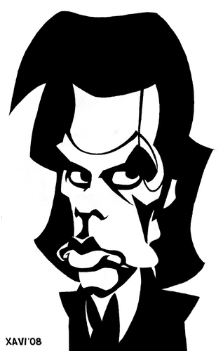 Cartoon: Nick Cave (medium) by Xavi dibuixant tagged musician,caricature,music,rock,cave,nick,nick cave,rock,musik,illustration,karikatur,star,berühmt,bekanntheitsgrad,bad seeds,droge,drogenklinik,nick,cave,bad,seeds