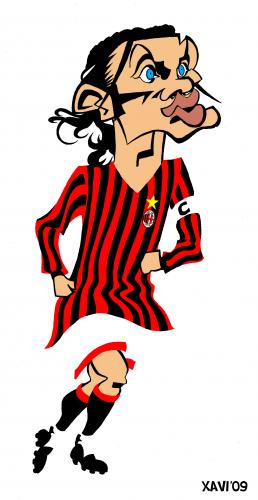 Cartoon: Paolo Maldini (medium) by Xavi dibuixant tagged paolo,maldini,calcio,ac,milan,football,soccer,karikatur,karikaturen,paolo maldini,fußball,fußballspieler,sport,paolo,maldini