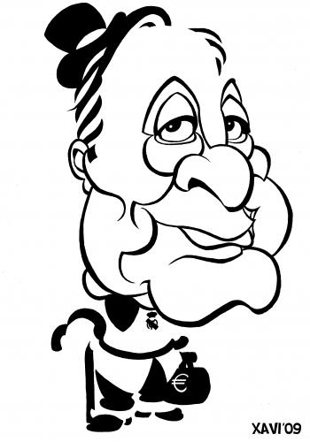 Cartoon: Scrooge McFlorentino (medium) by Xavi dibuixant tagged florentino,perez,caricature,real,madrid,scrooge mcflorentino,karikatur,karikaturen,portrait,madrid,politiker,scrooge,mcflorentino