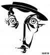 Cartoon: Buster Keaton (small) by Xavi dibuixant tagged buster,keaton,actor,cinema,film,hollywood,caricature