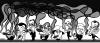 Cartoon: G8 fumes (small) by Xavi dibuixant tagged g8 summit fume sarkozy harper obama merkel brown taro aso medvedev berlusconi