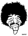 Cartoon: Jimi Hendrix (small) by Xavi dibuixant tagged jimi,hendrix,music,guitar,rock
