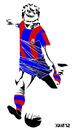 Cartoon: Ladislao Kubala (small) by Xavi dibuixant tagged kubala ladislao barcelona futbol football soccer sport