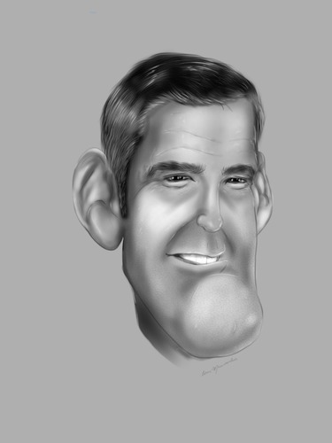 Cartoon: George Clooney (medium) by cesar mascarenhas tagged george,clooney,caricature,sketchbook,pro,ipad,cesar,mascarenhas