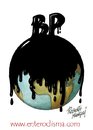 Cartoon: The black world (small) by Roberto Mangosi tagged british petroleum bp sea pollution
