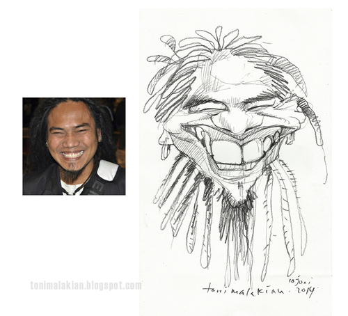 Cartoon: Caricature of Artist Koes Komo (medium) by Toni Malakian tagged artist,koes,komo,caricature,karikatur