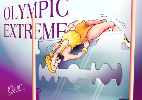 Cartoon: final (medium) by riva tagged olimpiadas,salto,atletismo,extreme,games