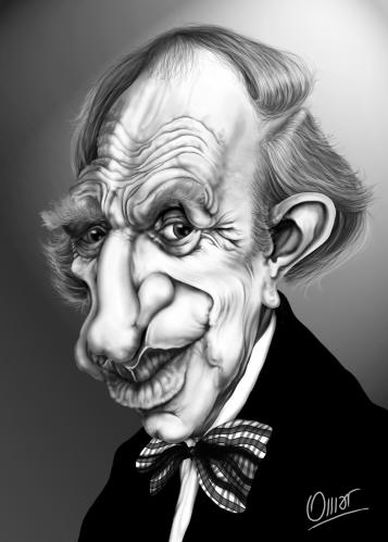 Cartoon: Hans Hotter (medium) by riva tagged caricature,musica,baritono,cultura,opera,clasica