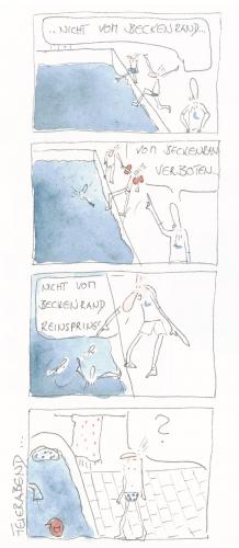 Cartoon: bademeisters feierabend (medium) by kika tagged schwimmen,