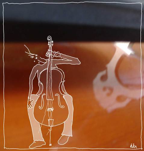 Cartoon: cello (medium) by kika tagged cello