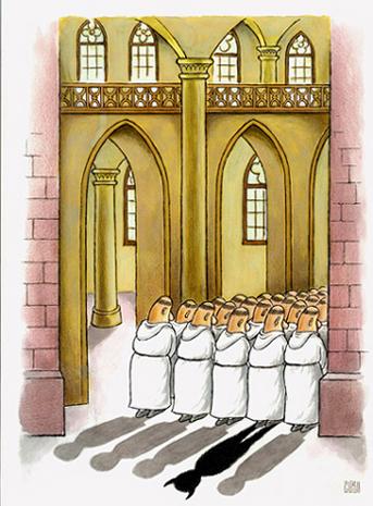 Cartoon: Church (medium) by ciosuconstantin tagged priest
