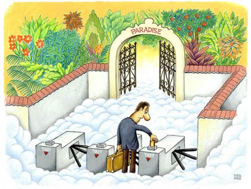 Cartoon: Paradise (medium) by ciosuconstantin tagged angel