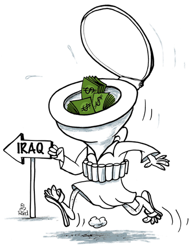 Cartoon: Toilet Brain (medium) by Raed Al-Rawi tagged terrorism