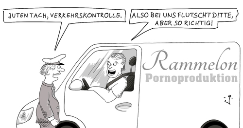 Cartoon: berlin direkt 3 (medium) by gore-g tagged berlin,direkt,verkehrskontrolle,polizei