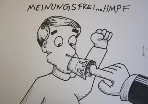 Cartoon: Freiheit (medium) by gore-g tagged meinungsfreiheit,freiheit,presse,television,tv,fernsehn,medien,zeitung,meinung