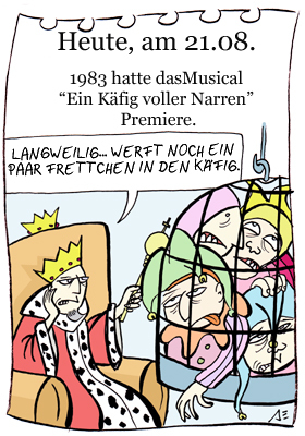 Cartoon: 21. August (medium) by chronicartoons tagged käfig,voller,narren