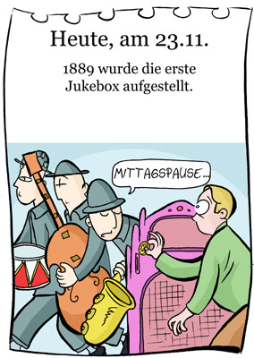 Cartoon: 23.November (medium) by chronicartoons tagged jukebox,musicbox,cartooon