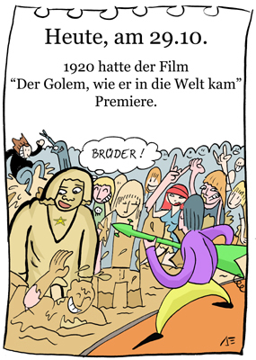 Cartoon: 29. Oktober (medium) by chronicartoons tagged golem,wacken,headbanger,moshpit,cartoon