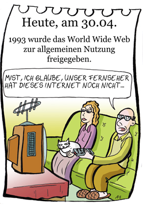 Cartoon: 30. April (medium) by chronicartoons tagged internet,computer,www,fernseher,cartoon