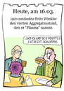 Cartoon: 16. März (small) by chronicartoons tagged aggregatzustand,plasma,forschung,fest,flüssig,gasförmig,cartoon