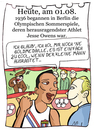 Cartoon: 1. August (small) by chronicartoons tagged owens,olympiade