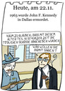 Cartoon: 22.November (small) by chronicartoons tagged kennedy,mord,oswald,cartoon