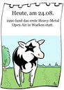 Cartoon: 24. August (small) by chronicartoons tagged wacken heavy metal hardrock mosh