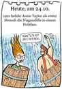 Cartoon: 24. Oktober (small) by chronicartoons tagged niagarafälle stunt wasserfall cartoon