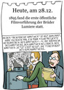 Cartoon: 28. Dezember (small) by chronicartoons tagged lumiere,kino,kinematograph,cartoon