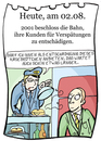 Cartoon: 2. August (small) by chronicartoons tagged bahn