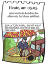 Cartoon: 5.Mai (small) by chronicartoons tagged auto,parken,parkhaus,polizei,cartoon