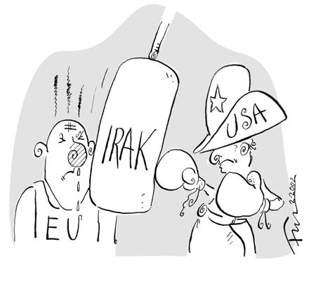 Cartoon: Boxing (medium) by 2001 tagged eu,irak,usa,