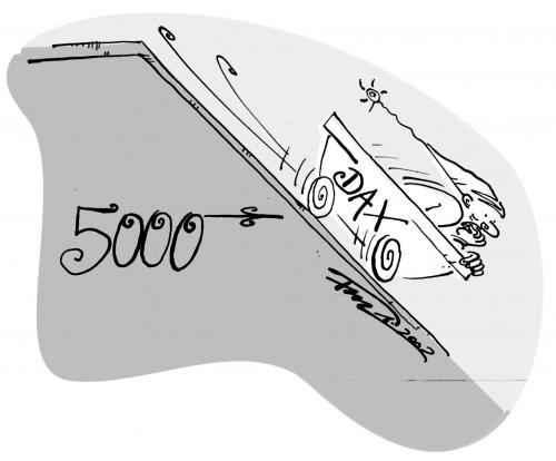 Cartoon: Downstairs (medium) by 2001 tagged dax,new,economy,2002,