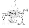 Cartoon: Spanferkelessen (small) by 2001 tagged microsoft,kartell,